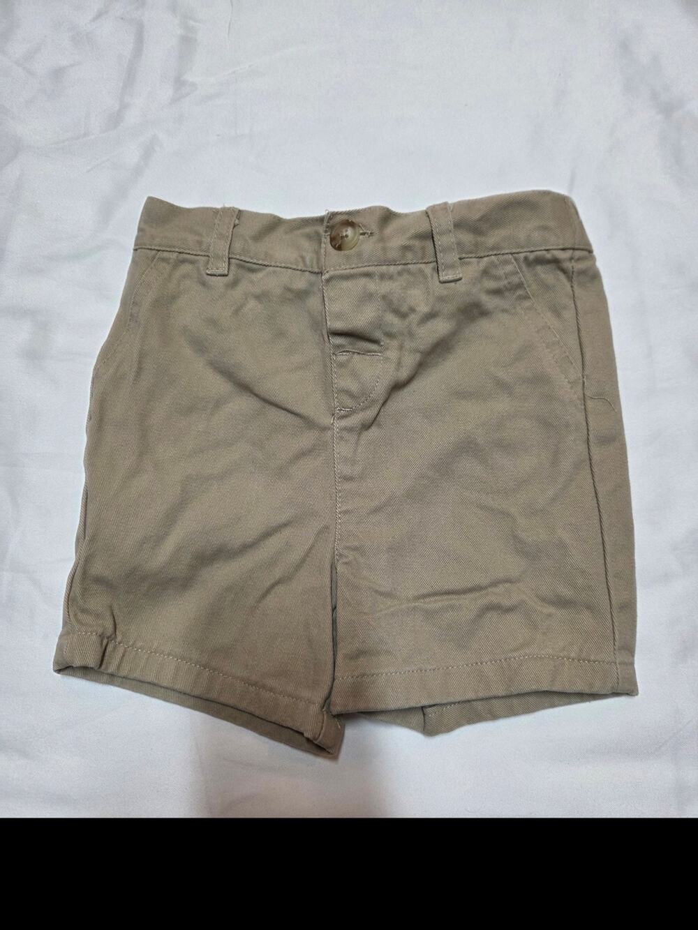 crown & ivy Baby Tan Elastic Waist Shorts